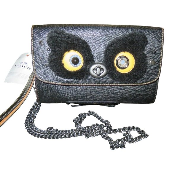 Coach 2017 Limited Edition Bear Dome Satchel Crossbody & pouch set Brand New - Picture 7 of 16